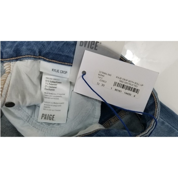 PAIGE Kylie Mid-Rise Crop with Roll Up C2 - Picture 6 of 6